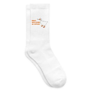 Goose – Peace Was Never an Option - Tennis socks - white - Right