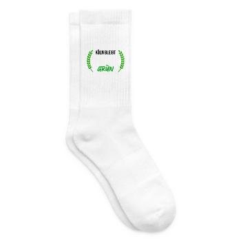 Koeln_bleibt_gruen_-_wreath_ - Tennis socks - white - Right