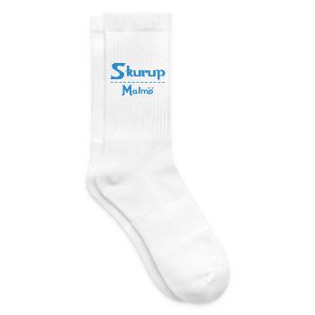 Skurup – Malmö Sky Blue Design - Tennis socks - white - Right