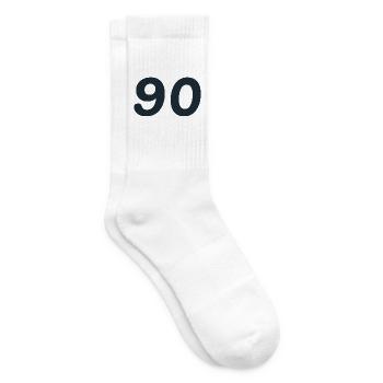 90. 90 JAHRE. 90-JÄHRIGES JUBILÄUM. 90-JÄHRIGES JUBILÄUM. - Tennissocken - Weiß - Rechts