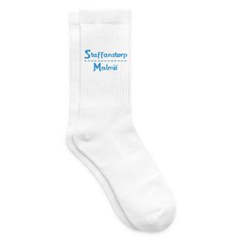 Staffanstorp – Malmö Sky Blue Design - Tennis socks - white - Right