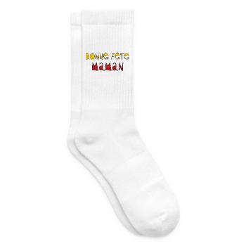 Bonne Fête Maman - Fête des Mères - Chaussettes de tennis - blanc - Droite