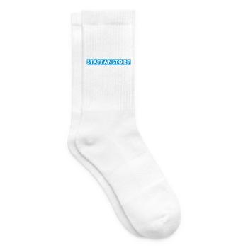 Staffanstorp – Conception de texte bleu - Chaussettes de tennis - blanc - Droite