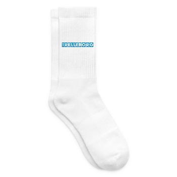 Trelleborg – Conception de texte bleu - Chaussettes de tennis - blanc - Droite