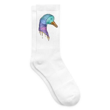 Regenbogenente tropft - Tennissocken - Weiß - Rechts