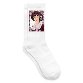 Lady Noir Portrait (Rot) - Tennissocken - Weiß - Rechts