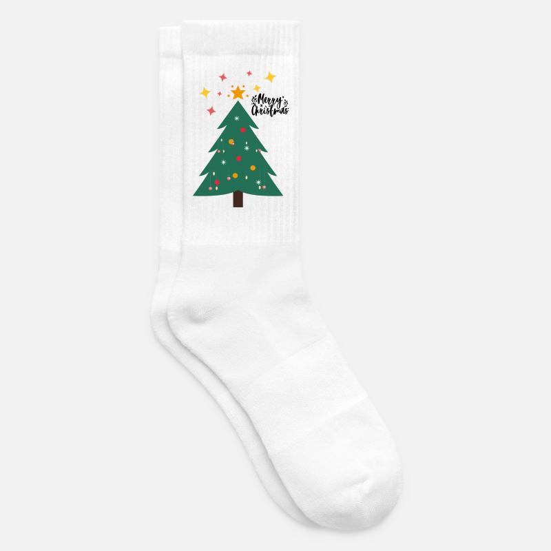 Weihnachtsbaum - Christbaum - Tennissocken - Weiß