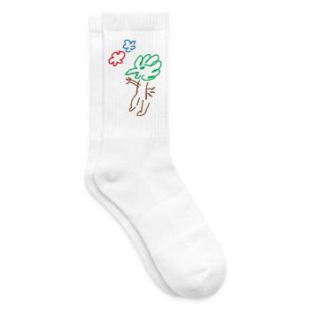 Bird - Bird - Tree - Tree - Nature - Abstract - Tennis socks - white - Right