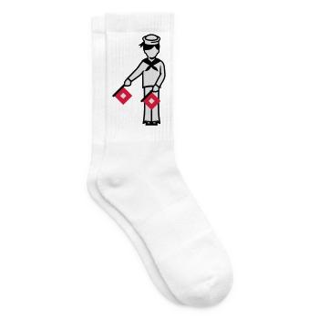 Marin A1 un Winker alphabet - Chaussettes de tennis - blanc - Droite
