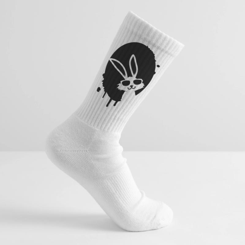 Graffiti Easter egg and Easter bunny Tennis socks