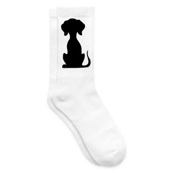 hund - Tennissocken - Weiß - Rechts