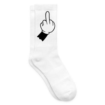 hand mittelfinger fuck you - Tennissocken - Weiß - Rechts