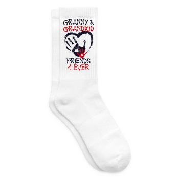 Grandchild Grandmother Grandma Statement Senior - Tennis socks - white - Right