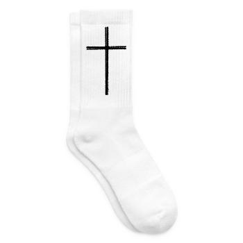 Jésus-Christ Croix Pâques - Chaussettes de tennis - blanc - Droite