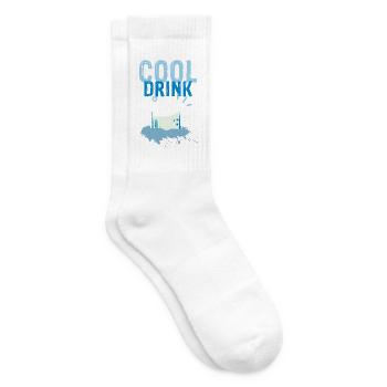ALL I NEED is cool drink | Hitze - Tennissocken - Weiß - Rechts