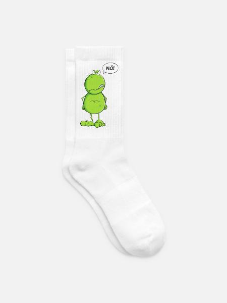 Lustiger Nö Frosch I Nein Statement - Tennissocken - Weiß
