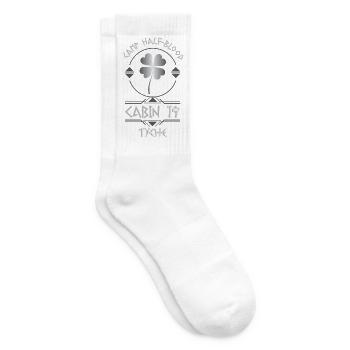 Cabin #19 in Camp Half Blood, Child of Tyche - Tennis socks - white - Right