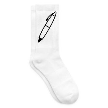 Schreiben Stift Schattenfigur transparent - Tennissocken - Weiß - Rechts