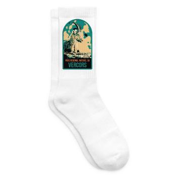 Illustration d'un Bouquetin dans Parc du Vercors - Chaussettes de tennis - blanc - Droite