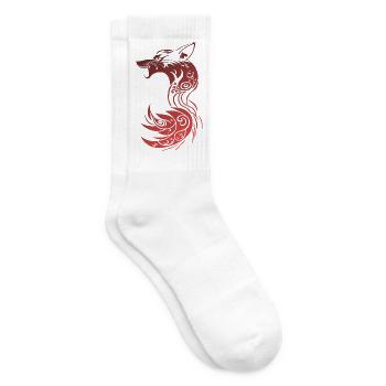 Roter Tribal Fantasy Fuchs - Tennissocken - Weiß - Rechts