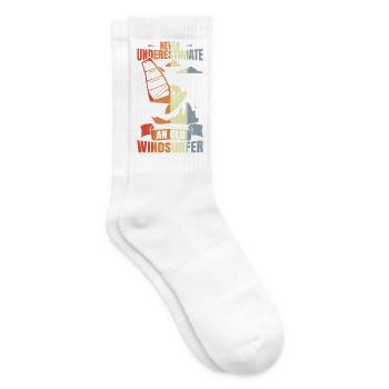 Windsurfer grandfather - Tennis socks - white - Right