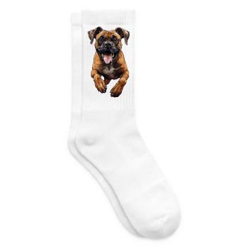 Boxer dans la conception de polygones de saut - Chaussettes de tennis - blanc - Droite
