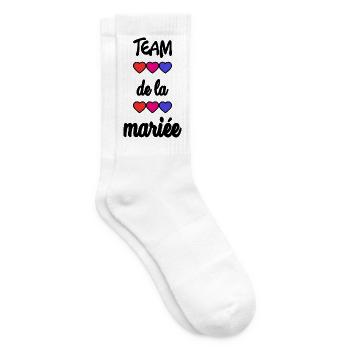 Bachelorette party. WEDDING. TEAM. TEAM BRIDE. BRIDE-TO-BE - Tennis socks - white - Right