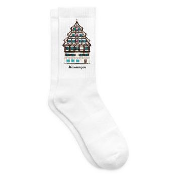 Memmingen, Schwaben, Bayern, Germany - Tennis socks - white - Right