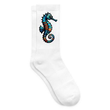 Hippocampe - Chaussettes de tennis - blanc - Droite