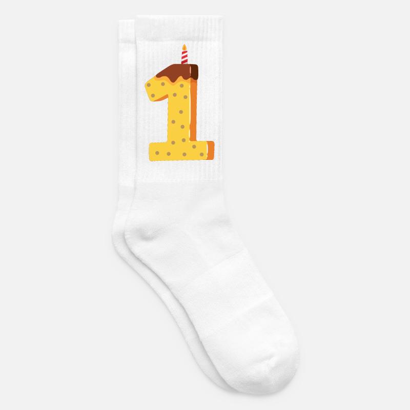 first anniversary - Tennis socks - white