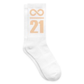 Unendlich durch 21 Millionen Bitcoin Unendlich  - Tennissocken - Weiß - Rechts