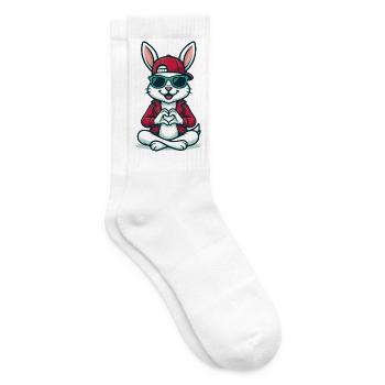 Chill Heart Bunny - Tennis socks - white - Right