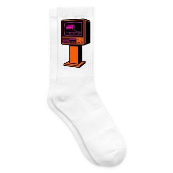 Retro-Future TV - Tennissocken - Weiß - Rechts