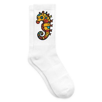 Seahorse Halloween Zombie - Tennis socks - white - Right