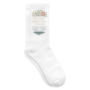 Mindful Growth, Spring Renewal, - Tennis socks - white - Right