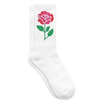Fleur de rose dans le style aquarelle - Chaussettes de tennis - blanc - Droite