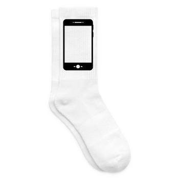 smartphone - Tennis socks - white - Right