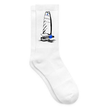 Foiling Moth Sailboat Foil Sailing Dinghy Moth - Tennis socks - white - Right