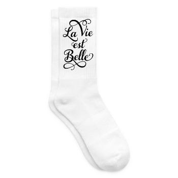 La vie est belle - Chaussettes de tennis - blanc - Droite