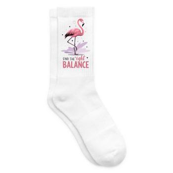 Find The Right Balance Flamingo Motivation Yoga - Tennis socks - white - Right