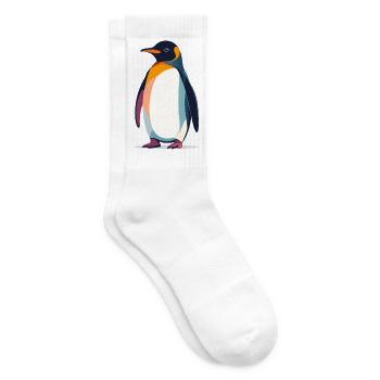 Graphique vectoriel abstrait du Pingouin debout sur la glace - Chaussettes de tennis - blanc - Droite