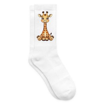 Kuschelige Giraffe Lächeln - Tennissocken - Weiß - Rechts