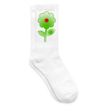 Blumen - Tennissocken - Weiß - Rechts