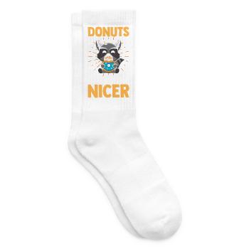 Les beignets de panda poubelle me rendent un raton laveur plus gentil - Chaussettes de tennis - blanc - Droite
