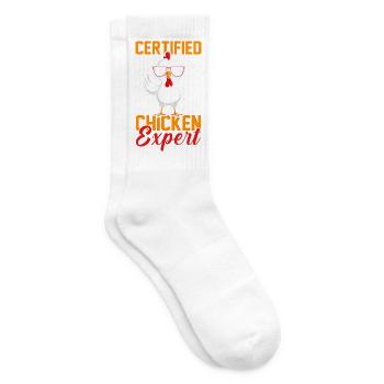 Élevage de coqs, volaille, poulet - Chaussettes de tennis - blanc - Droite