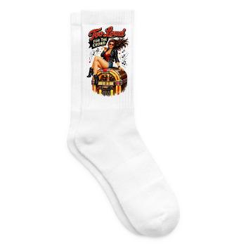 Pin-up rockabilly : trop bruyant pour la foule - Chaussettes de tennis - blanc - Droite