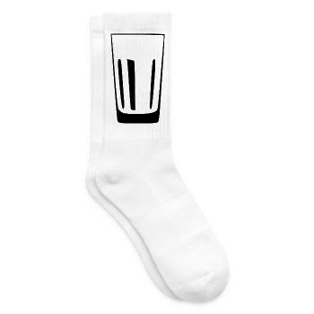 Glas Gastronomie Barkeeper Geschenk - Tennissocken - Weiß - Rechts