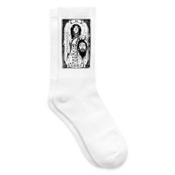 Justice – Judith & Holopherne Tarot Card Sticker - Chaussettes de tennis - blanc - Droite