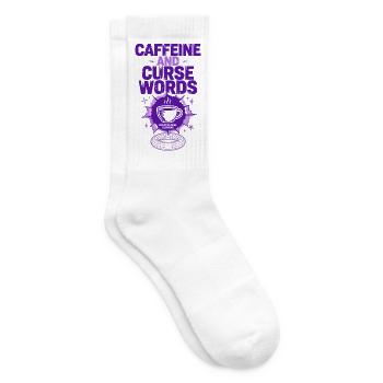 Caffeine and Curse Words - Tennissocken - Weiß - Rechts
