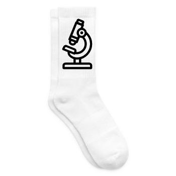 Mikroskop - Tennissocken - Weiß - Rechts